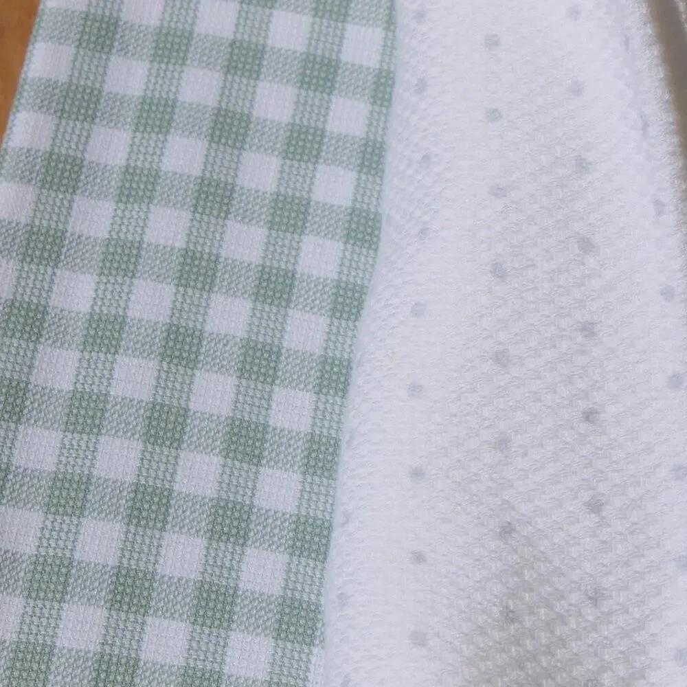 House & Garden Kitchen Towel Set 3 Pc 100% Cotton Cottage Farmhouse Bunny